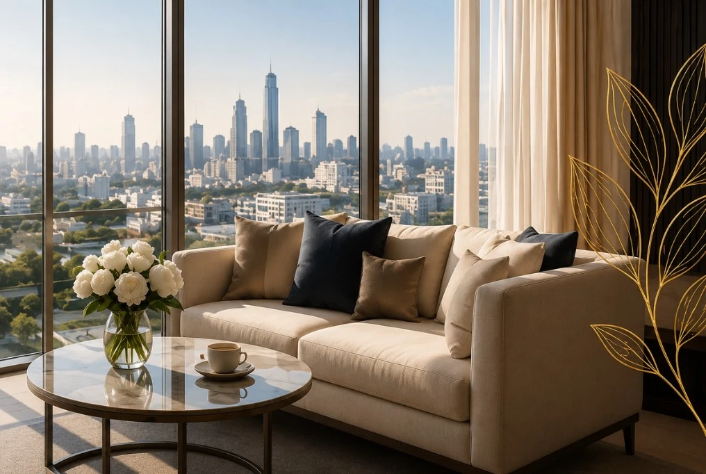 A private recovery lounge overlooking the city